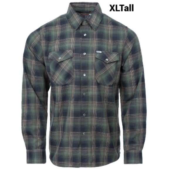 DIXXON Flannel BURLINGTON Limited Edition Men's Flannel Shirt XL Tall - Picture 1 of 8